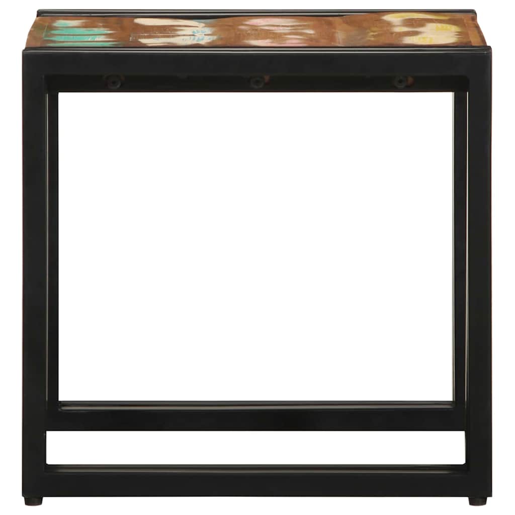 Table basse 40 x 40 x 38 cm bois de récupération massif - XIOS