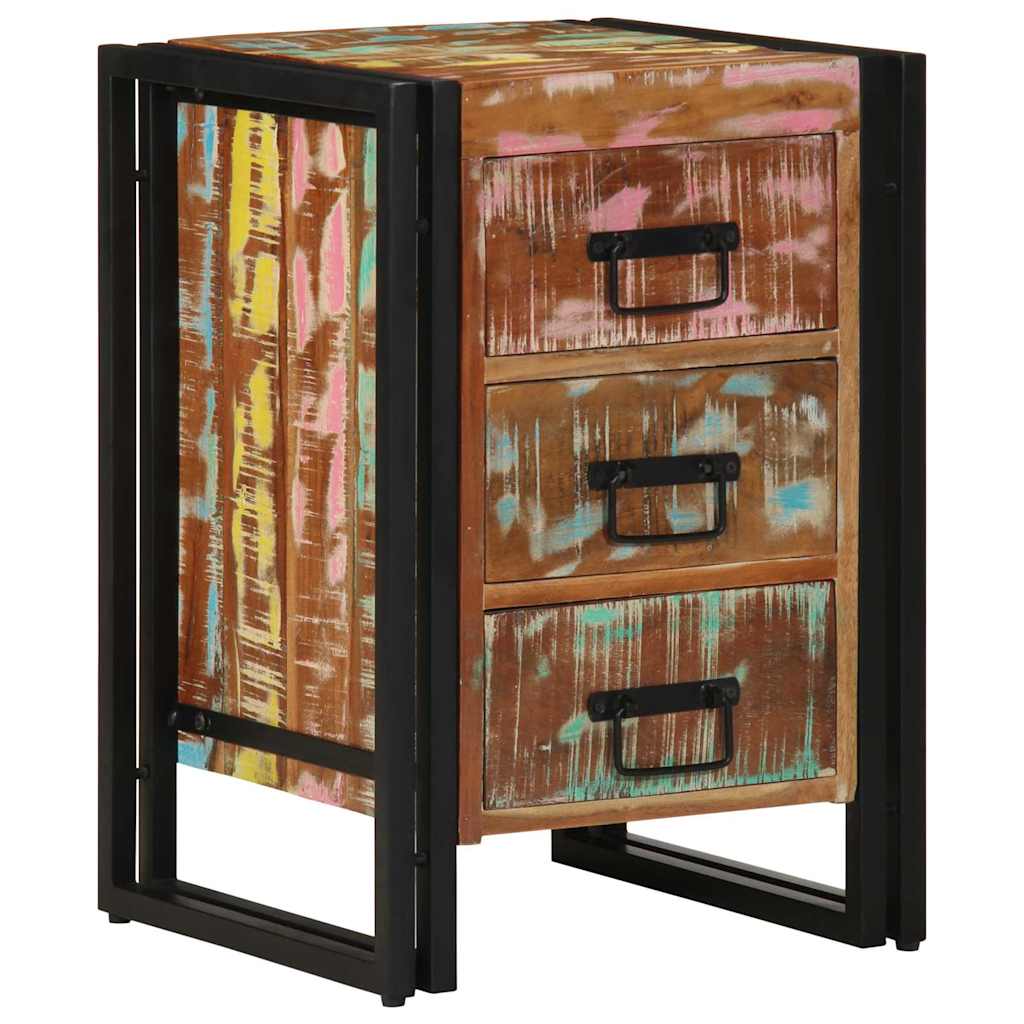 Cabinet de chevet 40 x 35 x 50 cm bois de récupération massif - XIOS