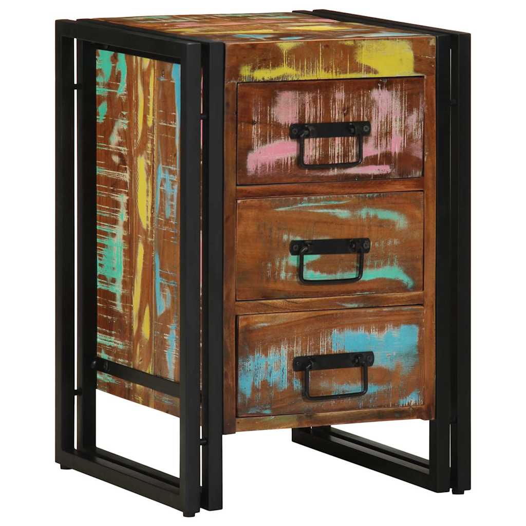 Cabinet de chevet 40 x 35 x 50 cm bois de récupération massif - XIOS