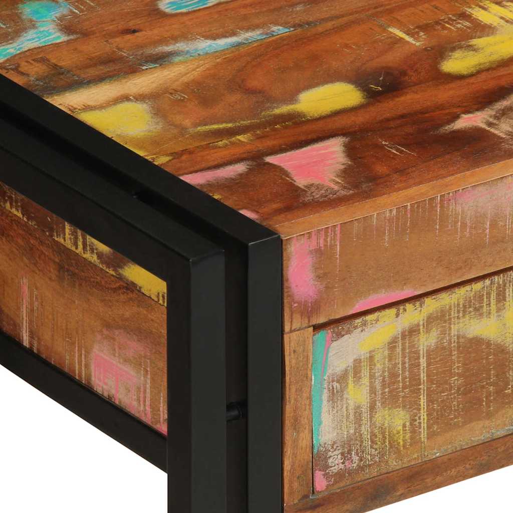 Table console Multicolore bois de récupération massif - XIOS