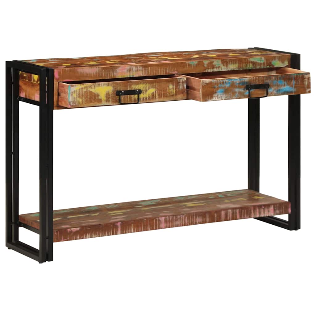Table console Multicolore bois de récupération massif - XIOS