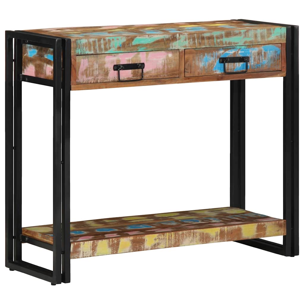 Table console Multicolore bois de récupération massif - XIOS
