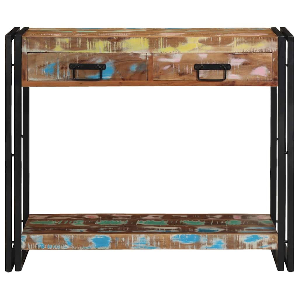 Table console Multicolore bois de récupération massif - XIOS