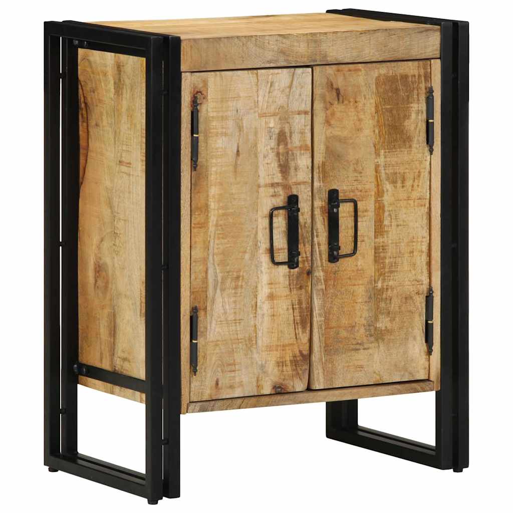 Meuble à Chaussures avec étagère Noir Bois de manguier massif - XIOS