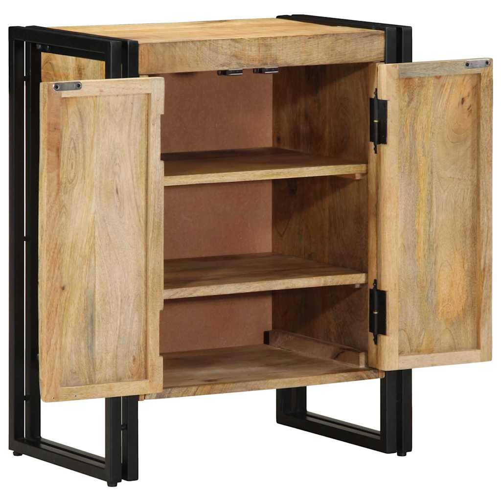 Meuble à Chaussures avec étagère Noir Bois de manguier massif - XIOS