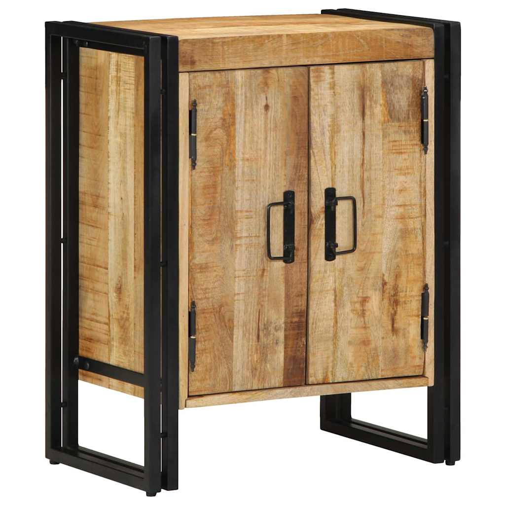 Meuble à Chaussures avec étagère Noir Bois de manguier massif - XIOS