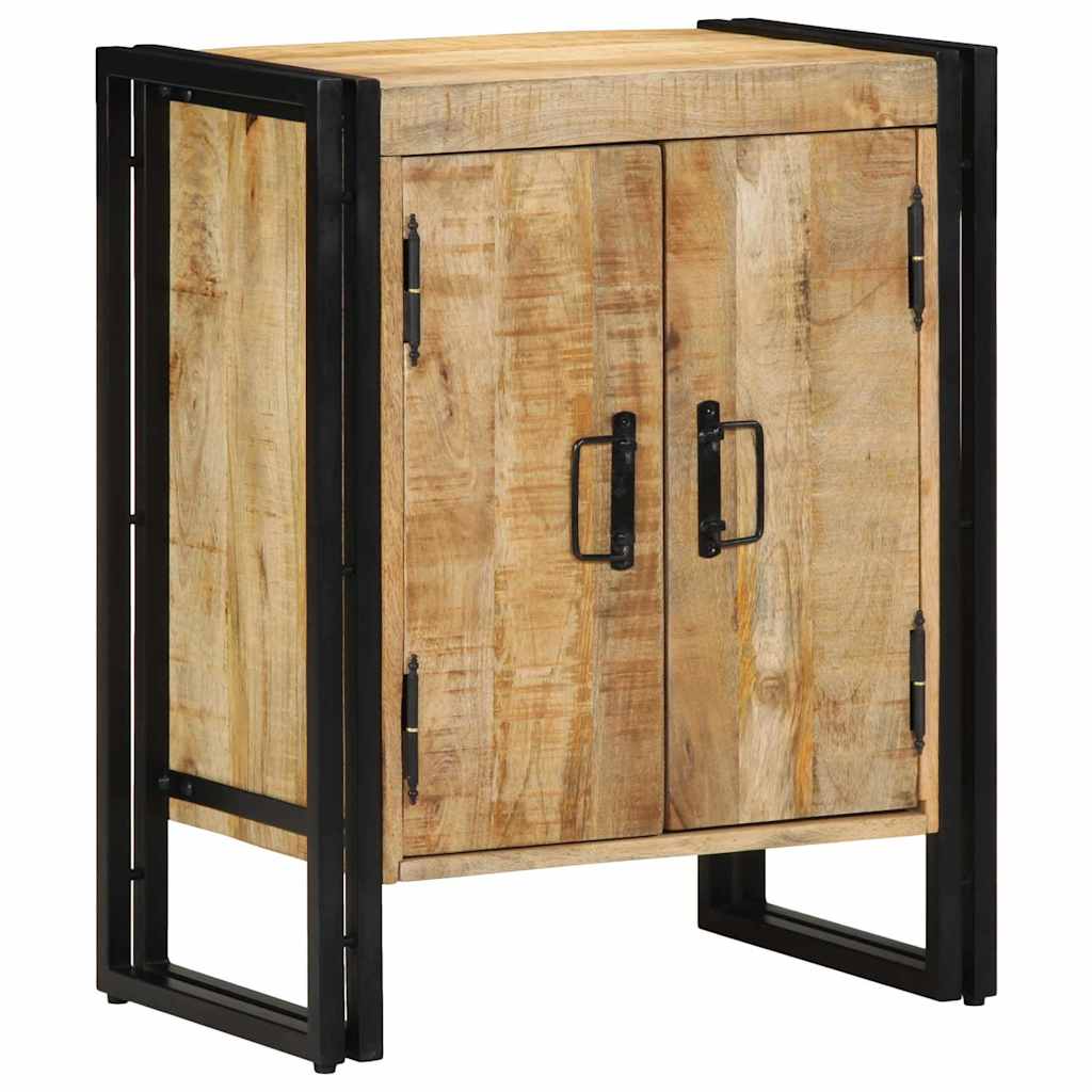 Meuble à Chaussures avec étagère Noir Bois de manguier massif - XIOS