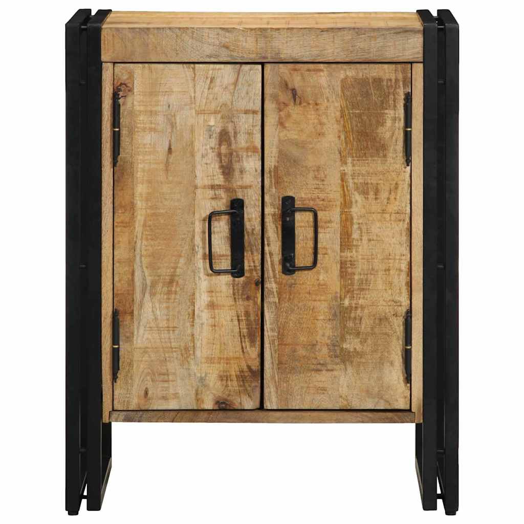 Meuble à Chaussures avec étagère Noir Bois de manguier massif - XIOS