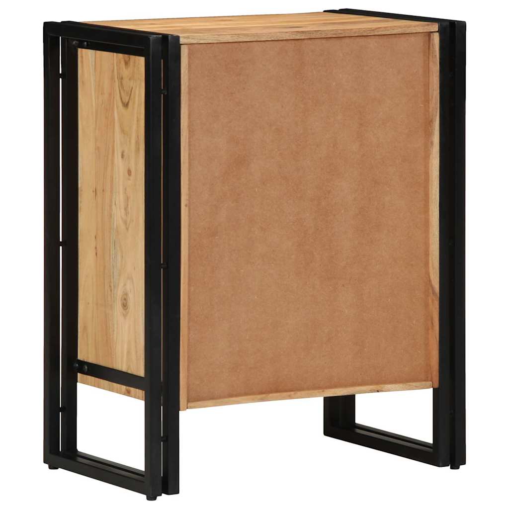 Meuble à Chaussures Noir 30 x 30 x 40 cm Bois d'acacia massif - XIOS
