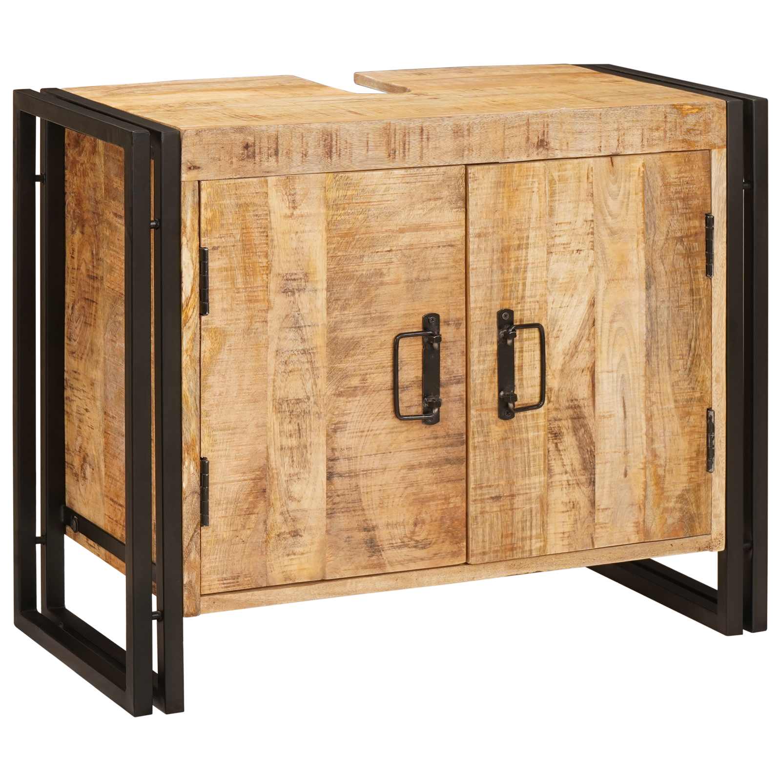 Meuble sous évier Marron 71 x 33 x 58 cm Bois de mangue massif