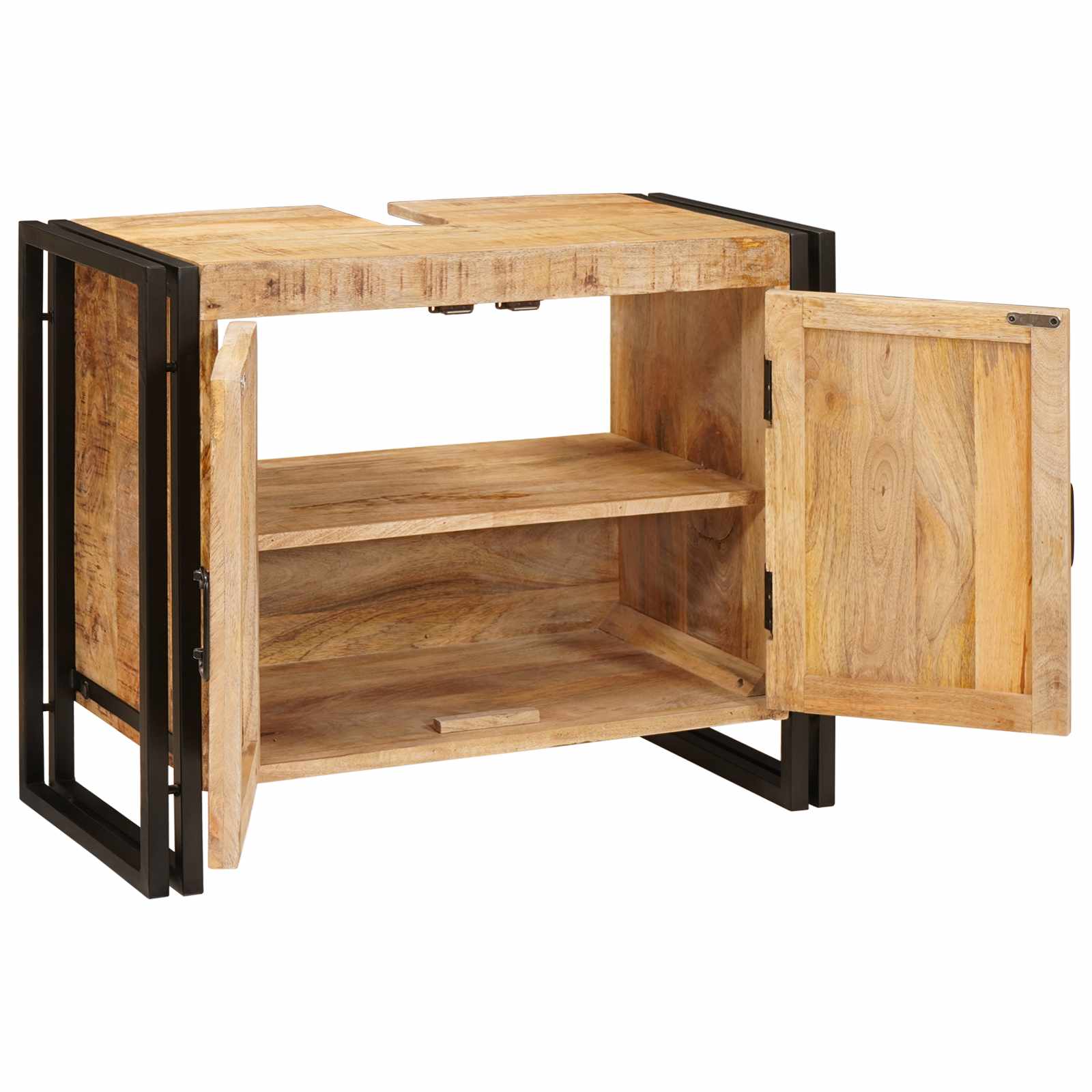 Meuble sous évier Marron 71 x 33 x 58 cm Bois de mangue massif