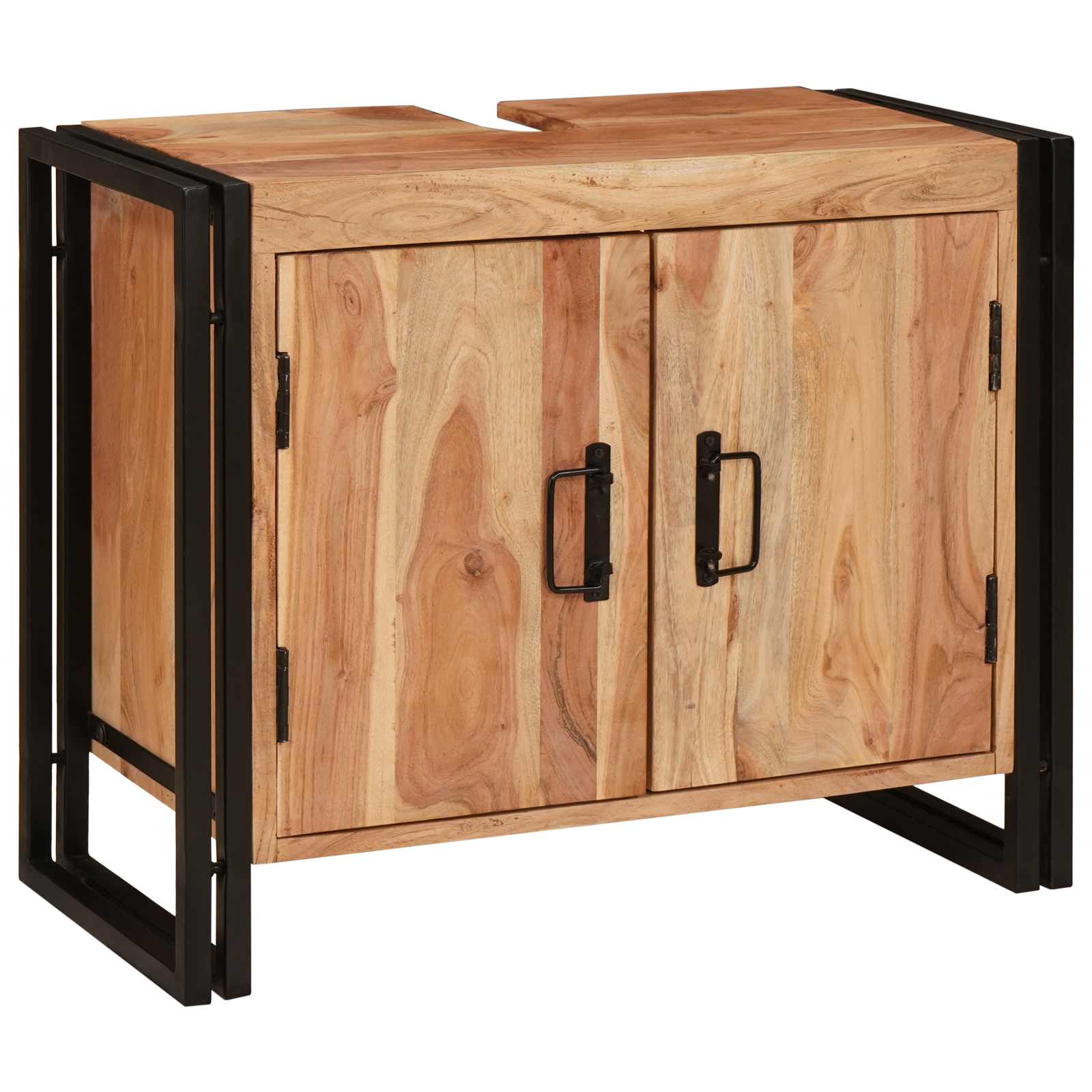 Meuble sous évier Marron 71 x 33 x 58 cm Bois d'Acacia Massif