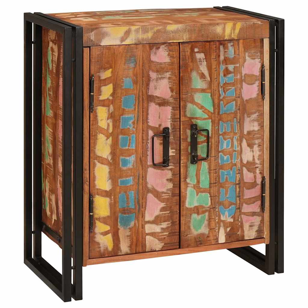 Cabinet de chevet Multicolore bois de récupération massif - XIOS