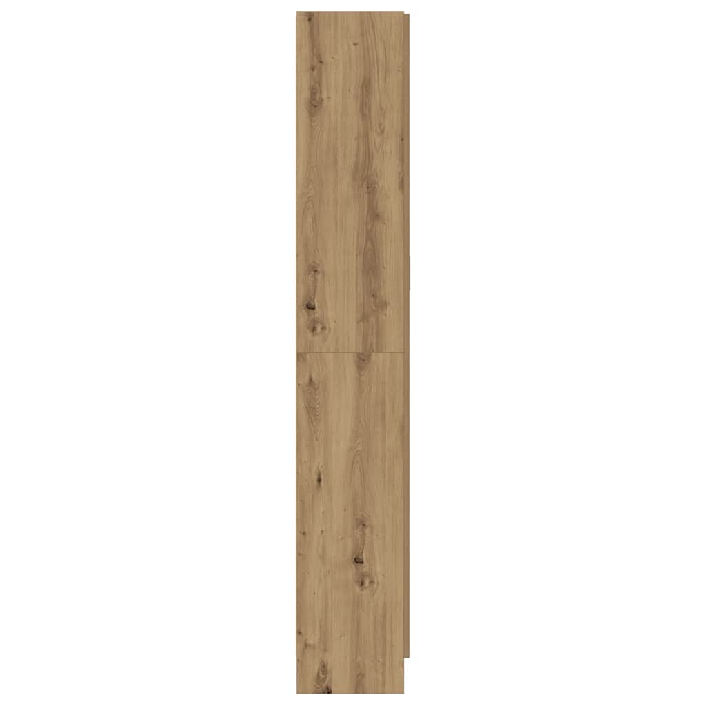 Buffet haut chêne artisanal 82,5x30,5x185 cm bois d'ingénierie - XIOS