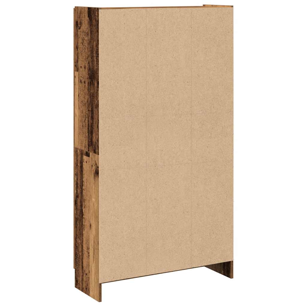 Buffet haut vieux bois 82,5x30,5x150 cm bois d'ingénierie - XIOS