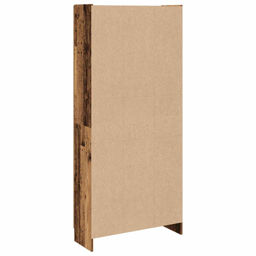 Buffet haut vieux bois 82,5x30,5x185 cm bois d'ingénierie - XIOS