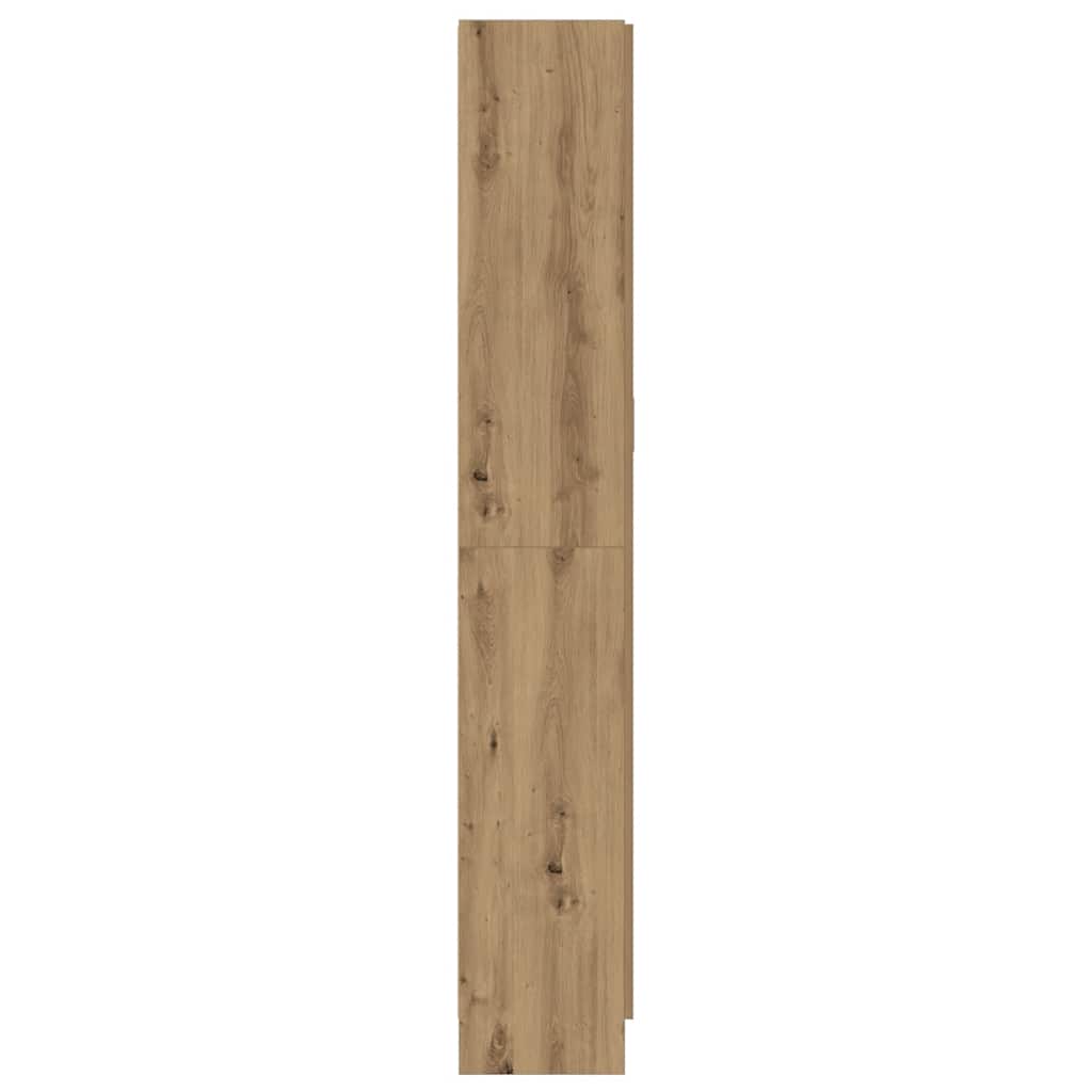 Buffet haut chêne artisanal 82,5x30,5x185 cm bois d'ingénierie - XIOS