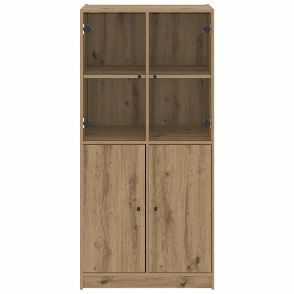 Buffet haut avec portes chêne artisanal bois d'ingénierie - XIOS
