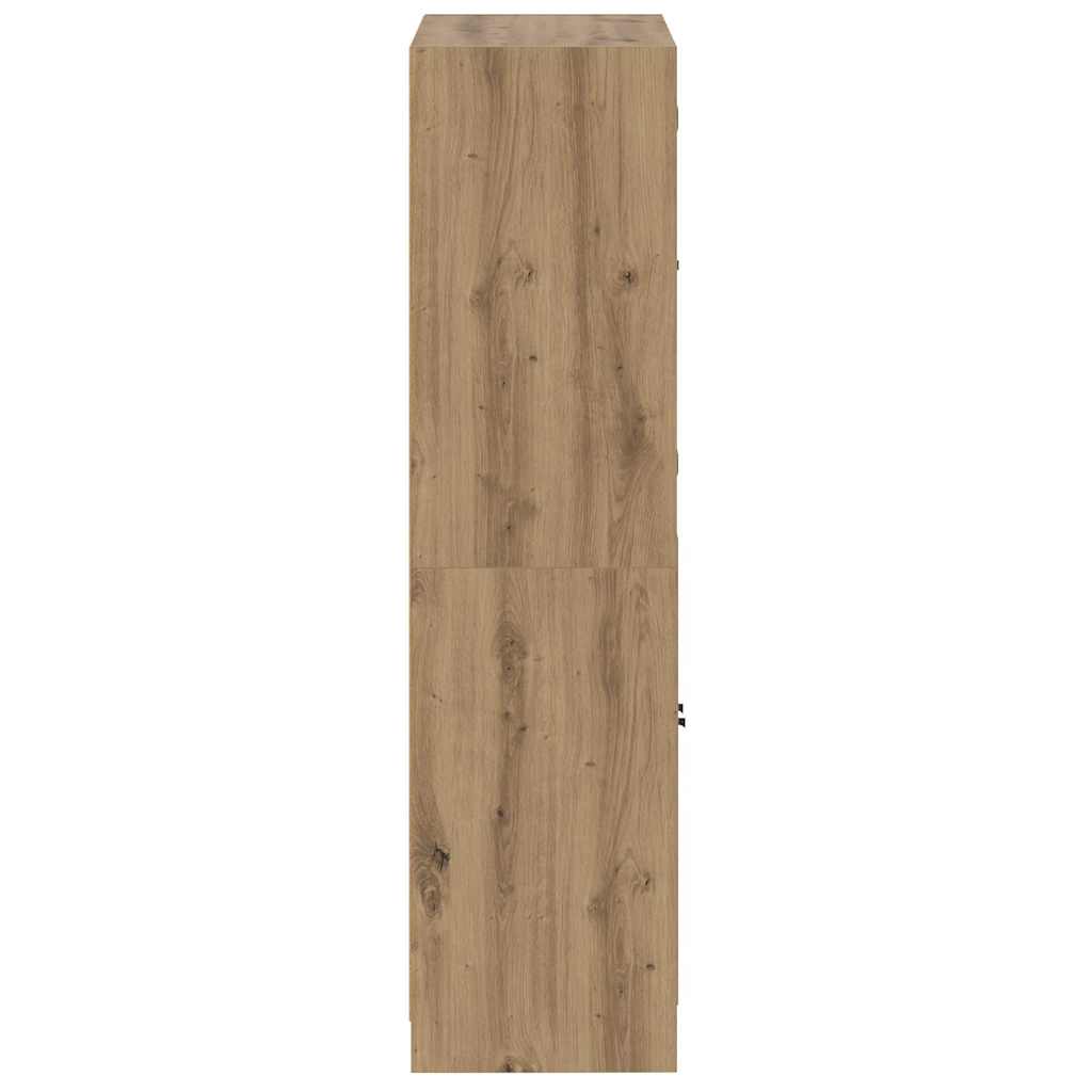 Buffet haut avec portes chêne artisanal bois d'ingénierie - XIOS