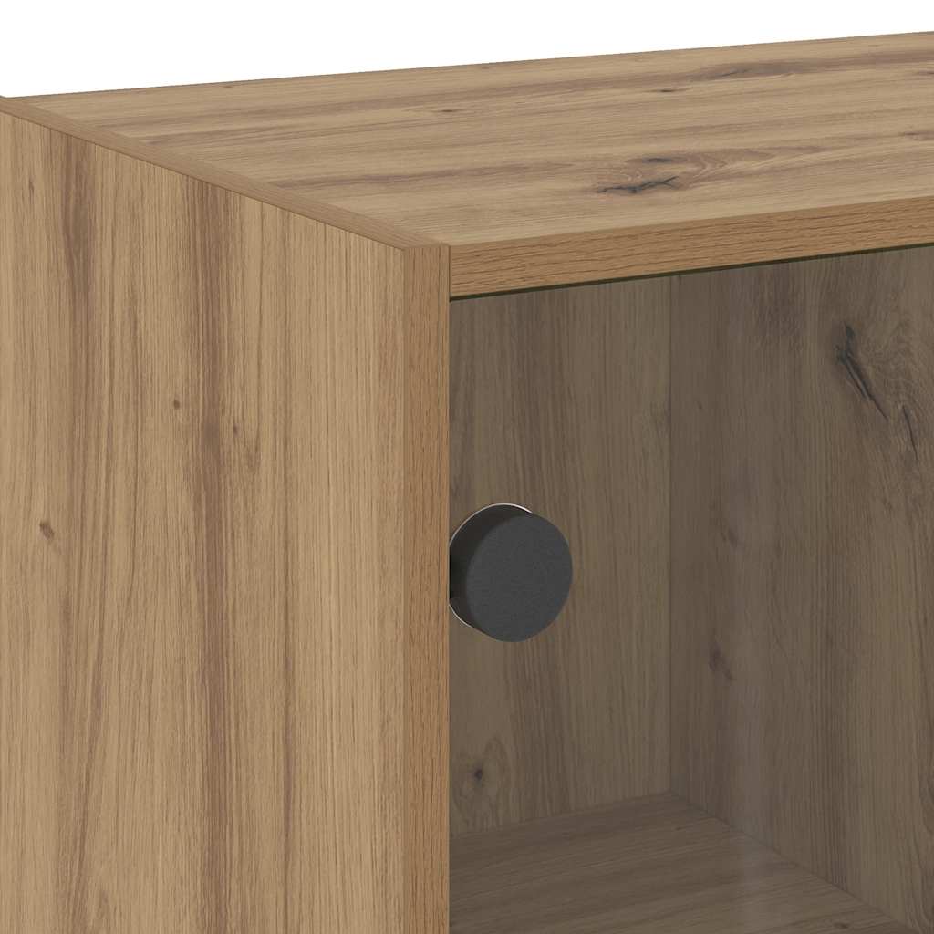 Buffet haut avec portes chêne artisanal bois d'ingénierie - XIOS