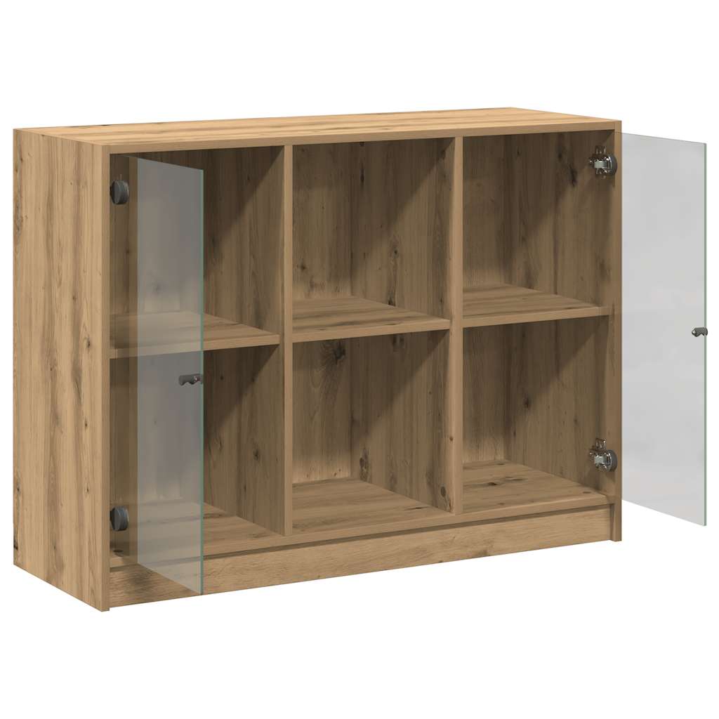 Buffet chêne artisanal 102x37x75,5 cm bois d'ingénierie - XIOS