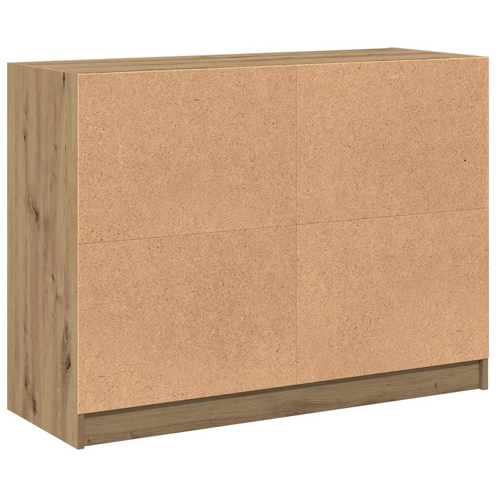 Buffet chêne artisanal 102x37x75,5 cm bois d'ingénierie - XIOS
