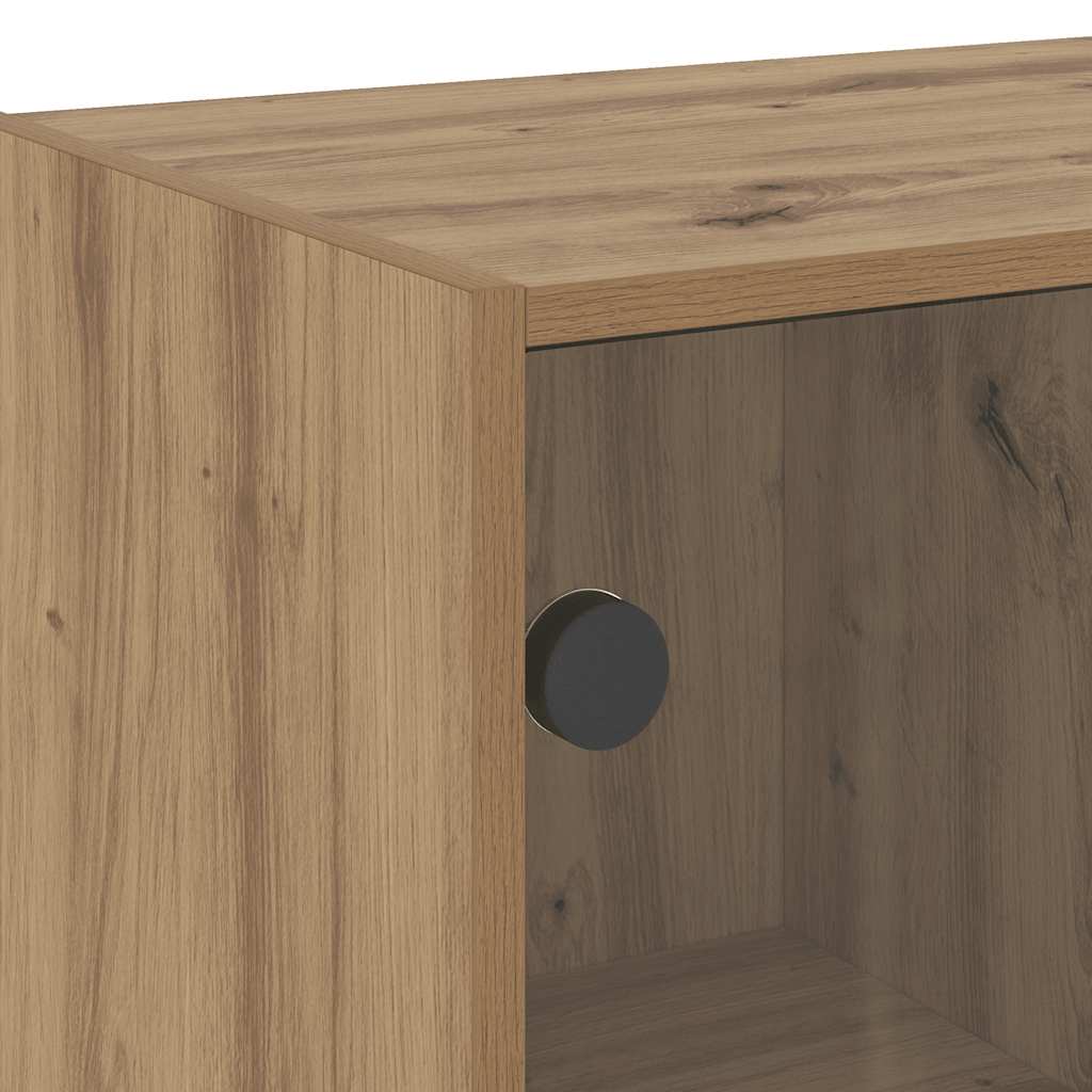 Buffet chêne artisanal 102x37x75,5 cm bois d'ingénierie - XIOS