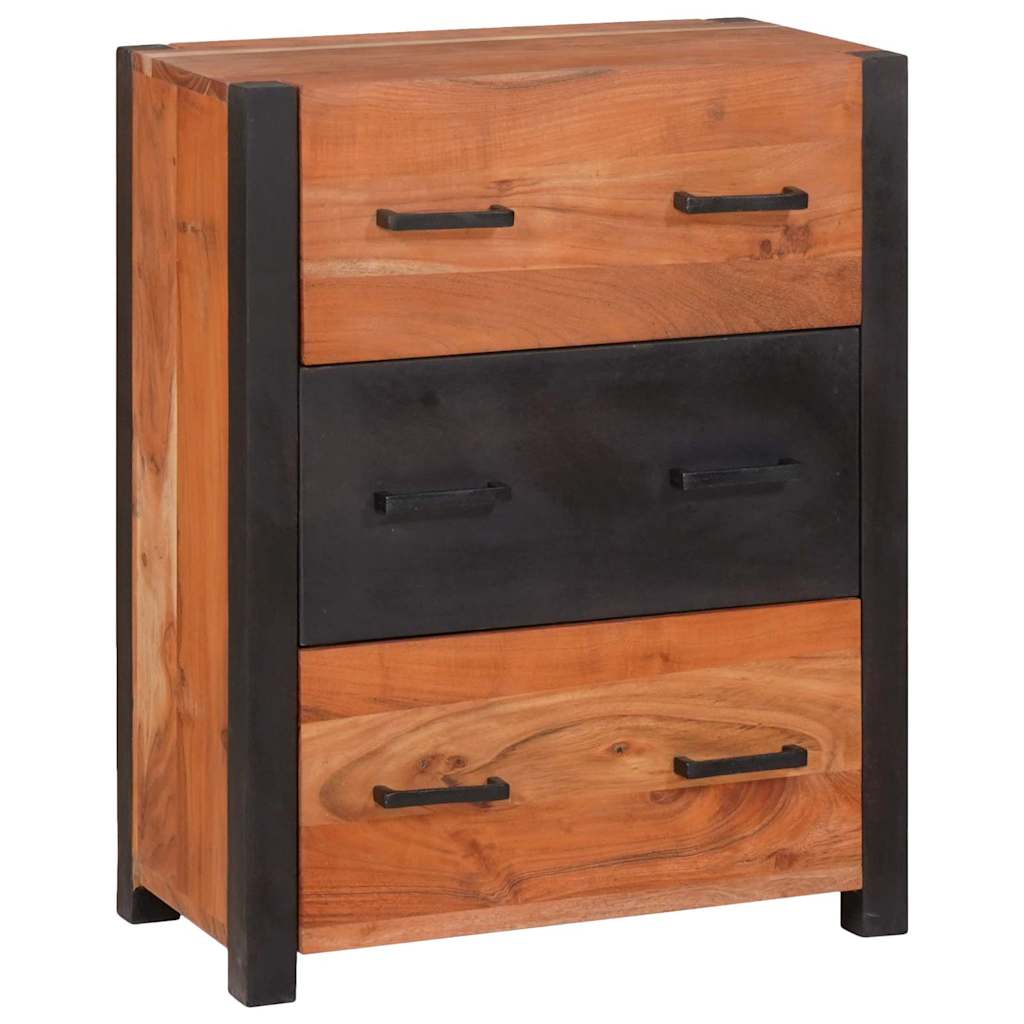 Buffet 3 pcs Marron 110 x 30 x 75 cm Bois d'acacia massif