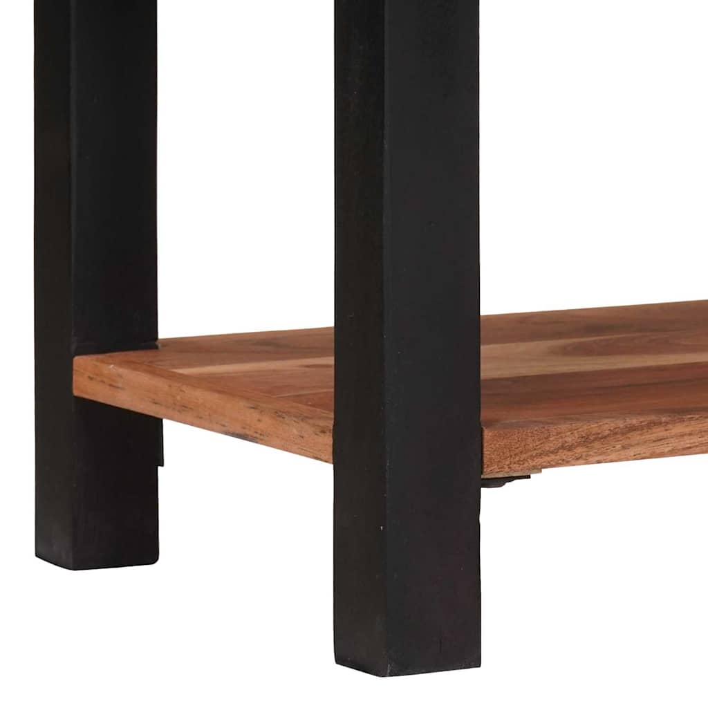Bibliothèque Marron, Noir 50 x 30 x 110 cm Bois d'Acacia Massif - XIOS