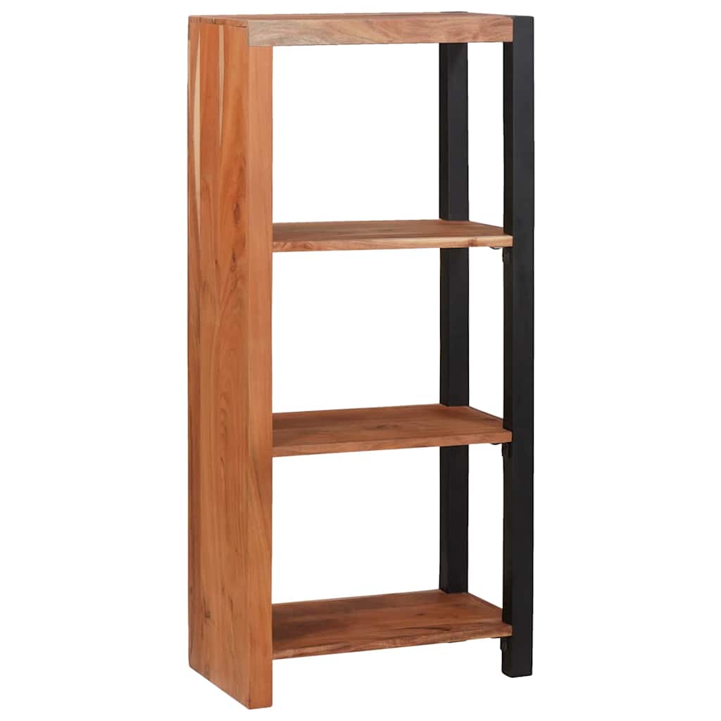 Bibliothèque Marron, Noir 50 x 30 x 110 cm Bois d'Acacia Massif - XIOS