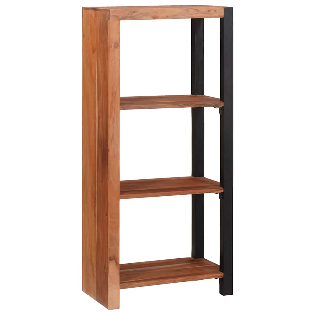Bibliothèque Marron, Noir 50 x 30 x 110 cm Bois d'Acacia Massif - XIOS