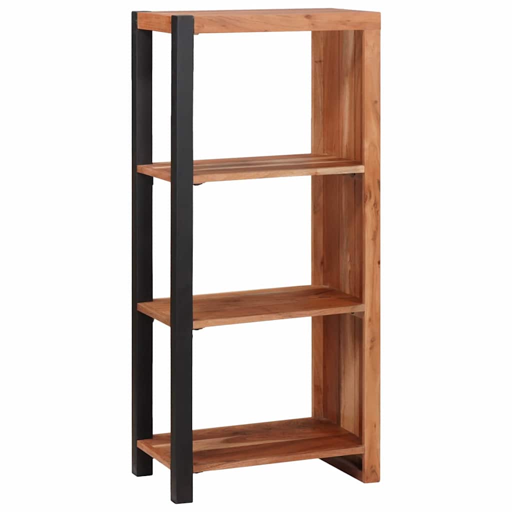 Bibliothèque Marron, Noir 50 x 30 x 110 cm Bois d'Acacia Massif - XIOS