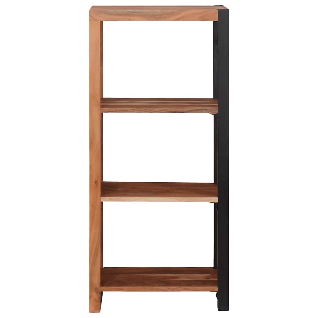 Bibliothèque Marron, Noir 50 x 30 x 110 cm Bois d'Acacia Massif - XIOS