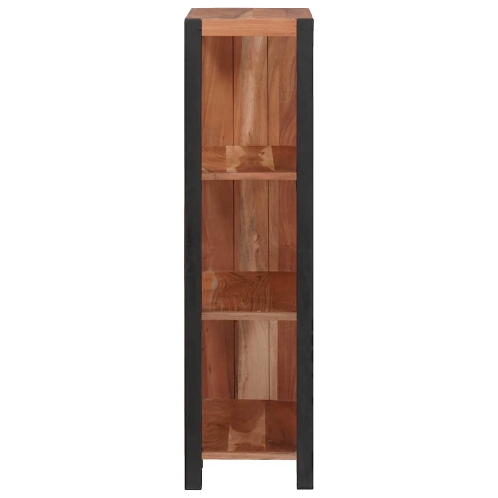 Bibliothèque Marron, Noir 50 x 30 x 110 cm Bois d'Acacia Massif - XIOS