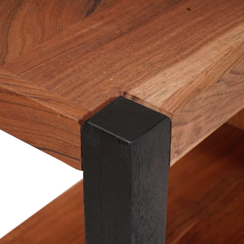 Bibliothèque Marron, Noir 50 x 30 x 75 cm Bois d'Acacia Massif - XIOS