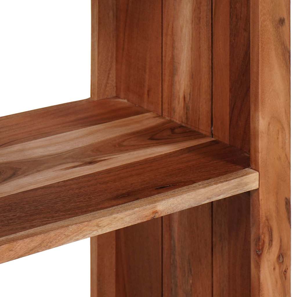 Bibliothèque Marron, Noir 50 x 30 x 75 cm Bois d'Acacia Massif - XIOS