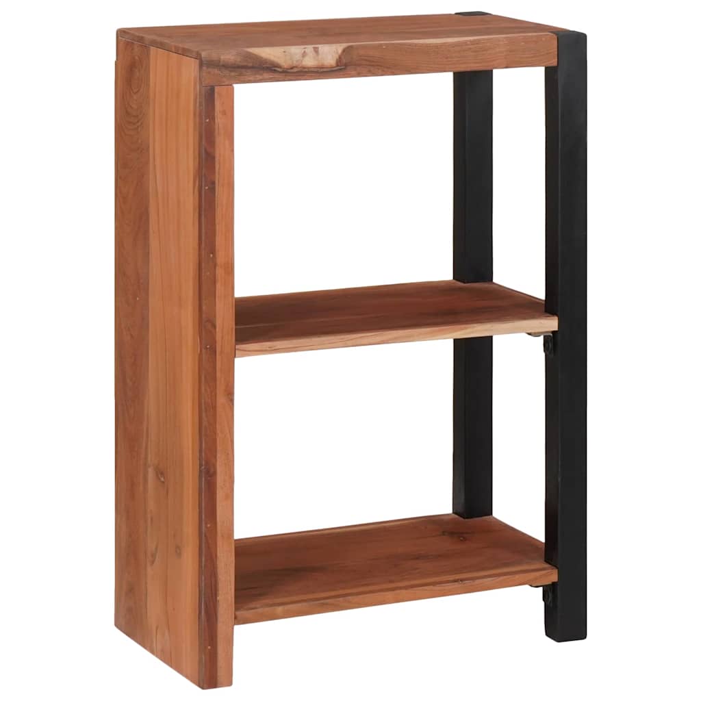 Bibliothèque Marron, Noir 50 x 30 x 75 cm Bois d'Acacia Massif - XIOS