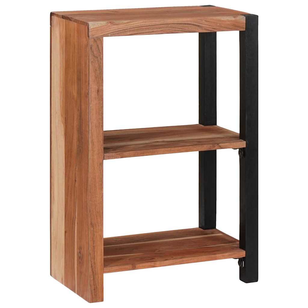 Bibliothèque Marron, Noir 50 x 30 x 75 cm Bois d'Acacia Massif - XIOS