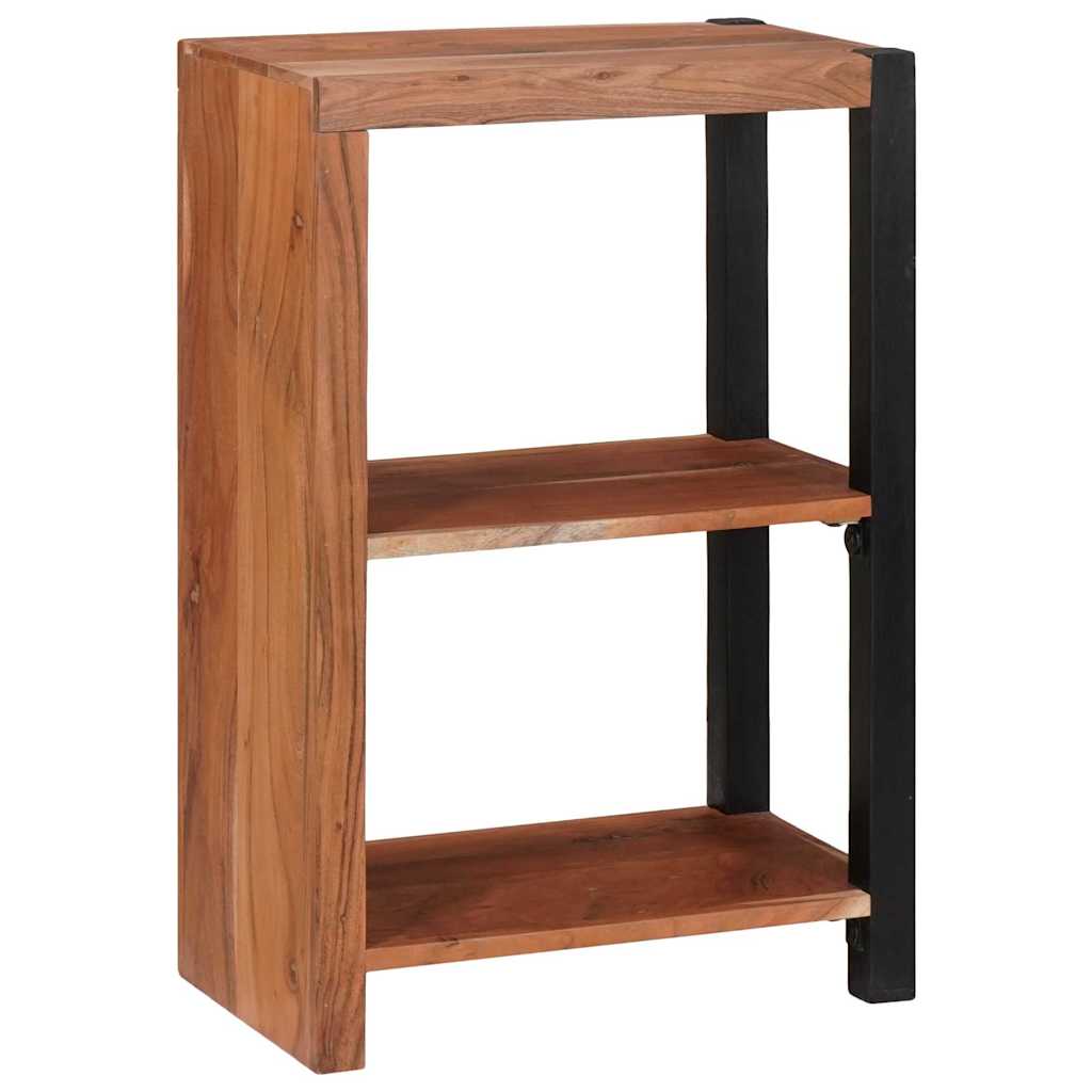 Bibliothèque Marron, Noir 50 x 30 x 75 cm Bois d'Acacia Massif - XIOS
