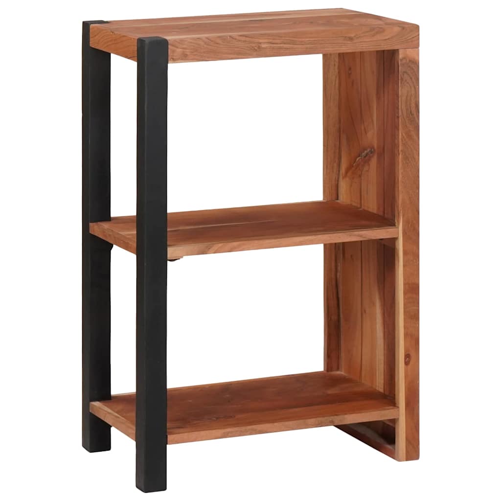 Bibliothèque Marron, Noir 50 x 30 x 75 cm Bois d'Acacia Massif - XIOS