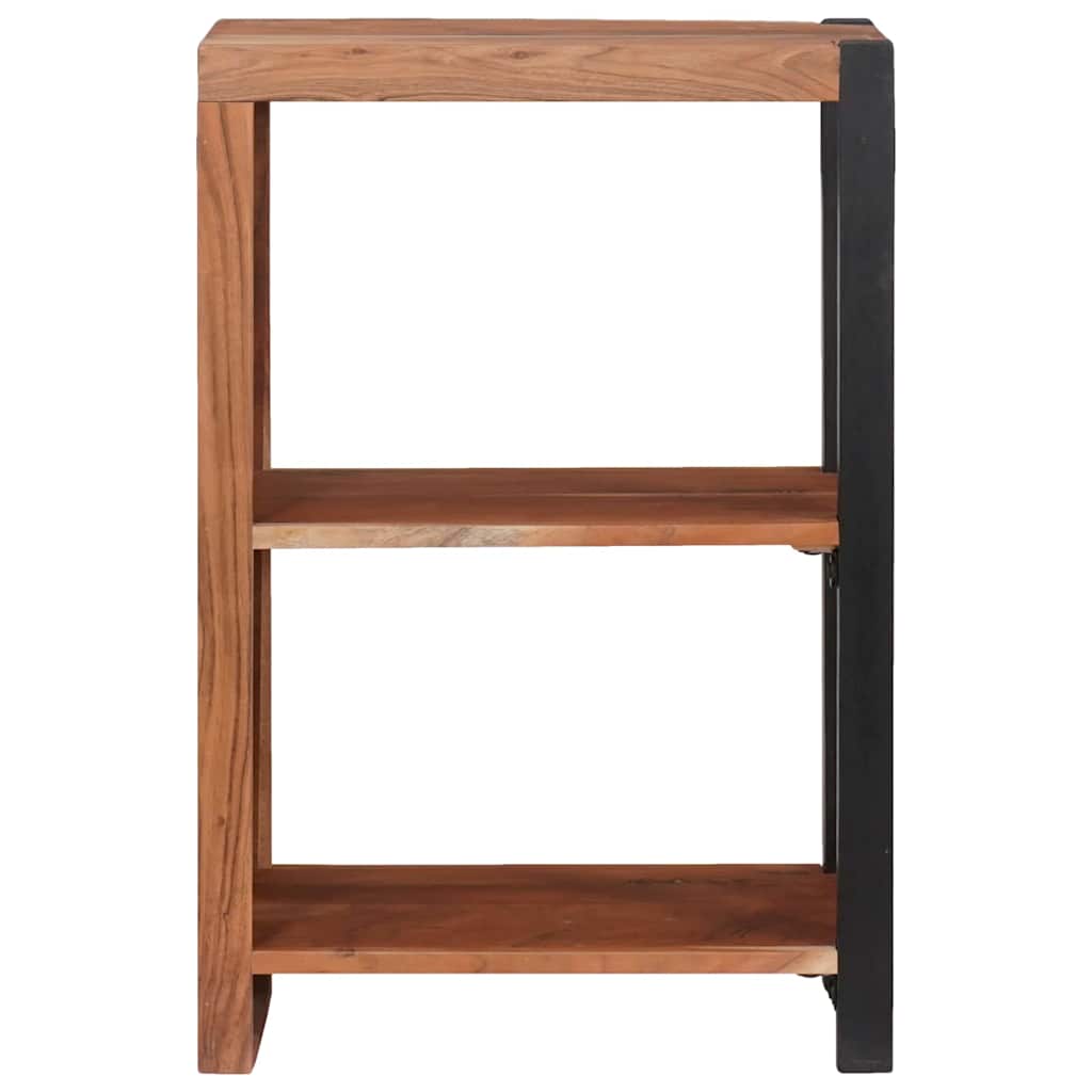 Bibliothèque Marron, Noir 50 x 30 x 75 cm Bois d'Acacia Massif - XIOS