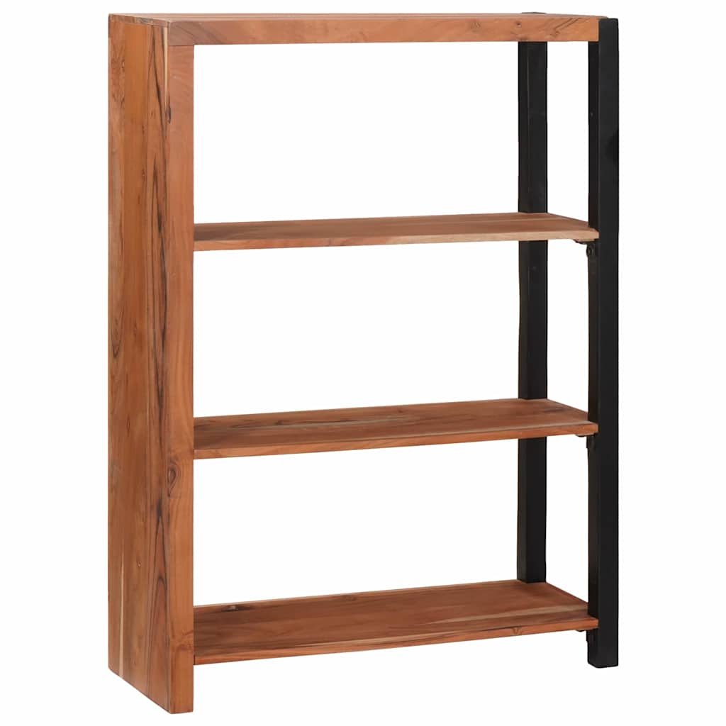 Bibliothèque Marron, Noir 80 x 30 x 110 cm Bois d'Acacia Massif - XIOS