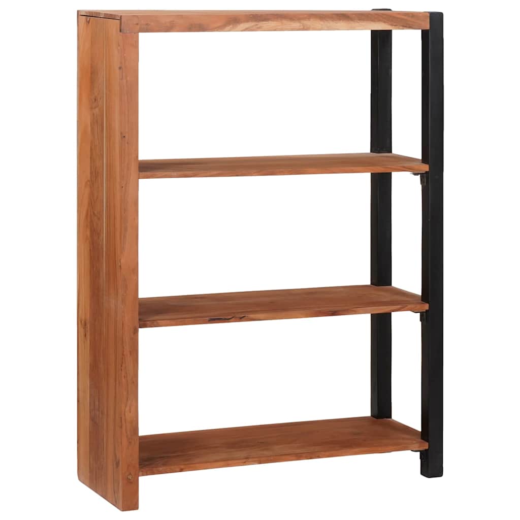 Bibliothèque Marron, Noir 80 x 30 x 110 cm Bois d'Acacia Massif - XIOS