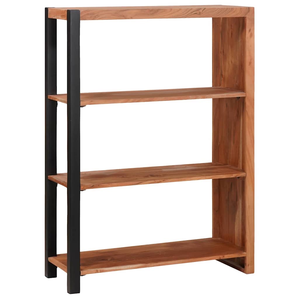 Bibliothèque Marron, Noir 80 x 30 x 110 cm Bois d'Acacia Massif - XIOS