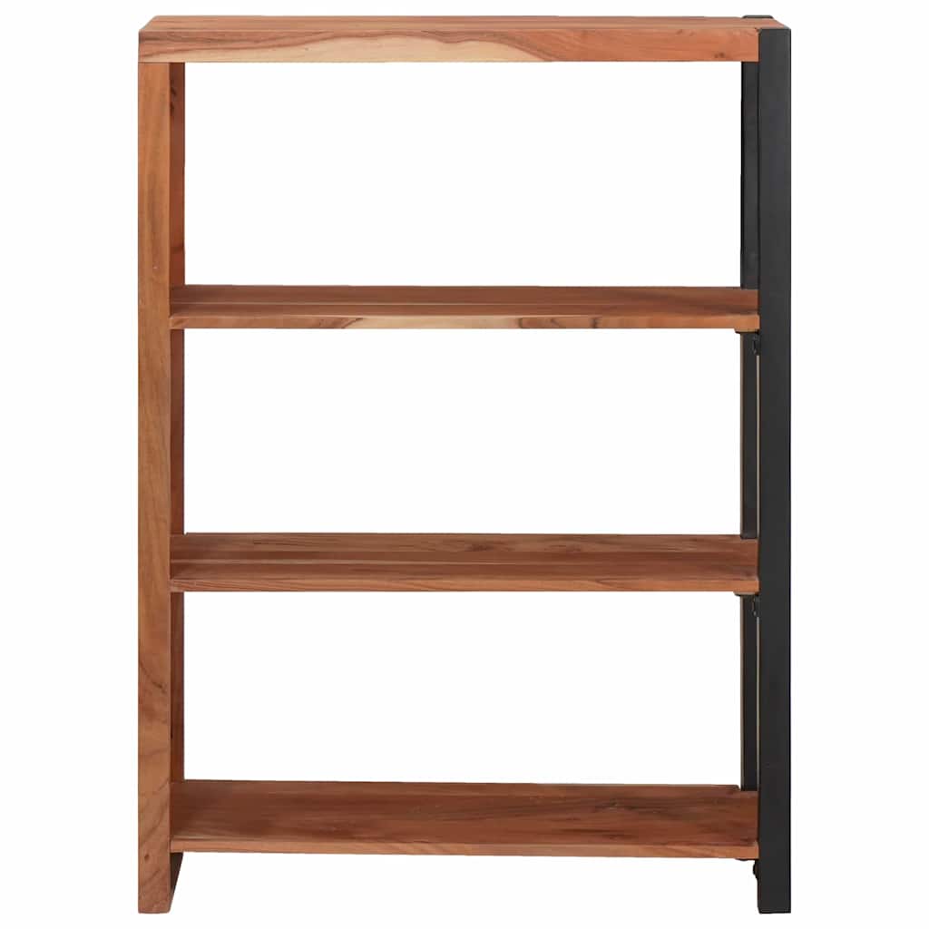 Bibliothèque Marron, Noir 80 x 30 x 110 cm Bois d'Acacia Massif - XIOS