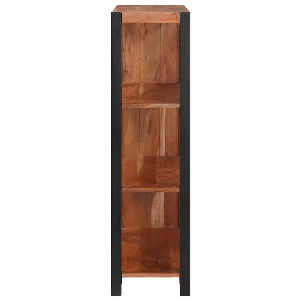 Bibliothèque Marron, Noir 80 x 30 x 110 cm Bois d'Acacia Massif - XIOS