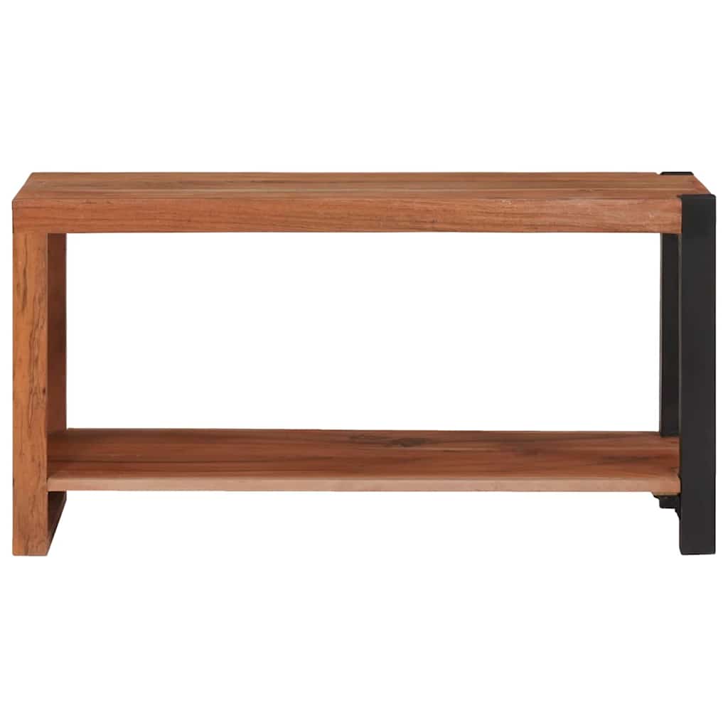 Bibliothèque Marron, Noir 80 x 30 x 40 cm Bois d'Acacia Massif - XIOS
