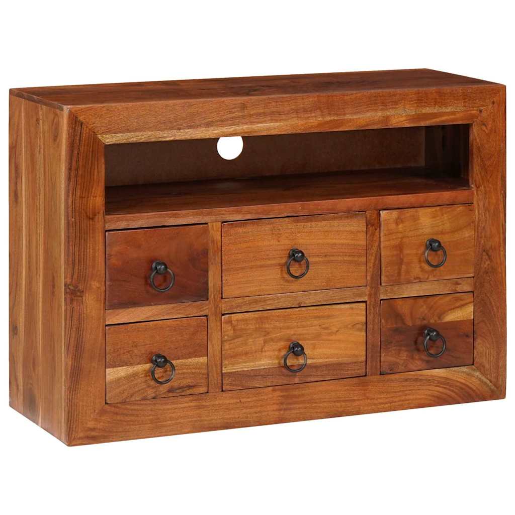 Buffet avec tiroir Marron 80 x 30 x 55 cm Bois d'acacia massif - XIOS
