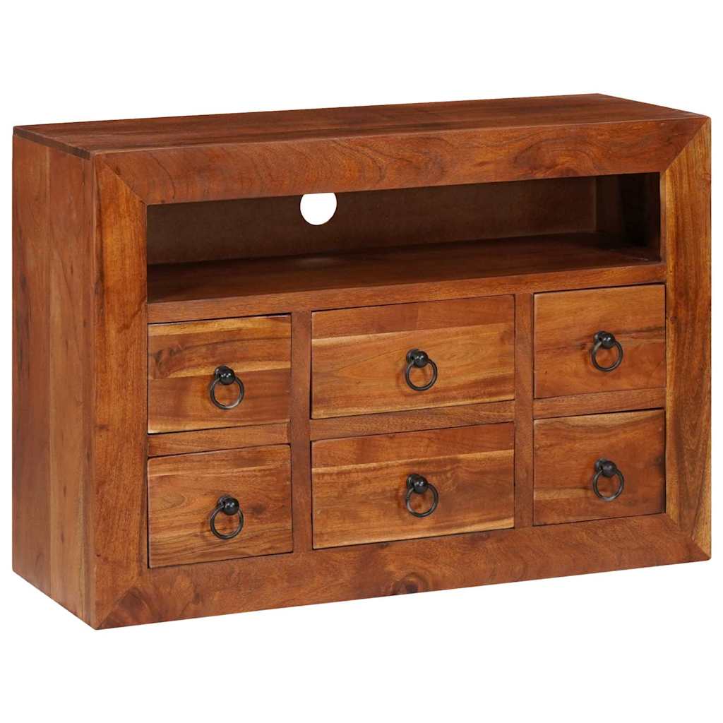 Buffet avec tiroir Marron 80 x 30 x 55 cm Bois d'acacia massif - XIOS