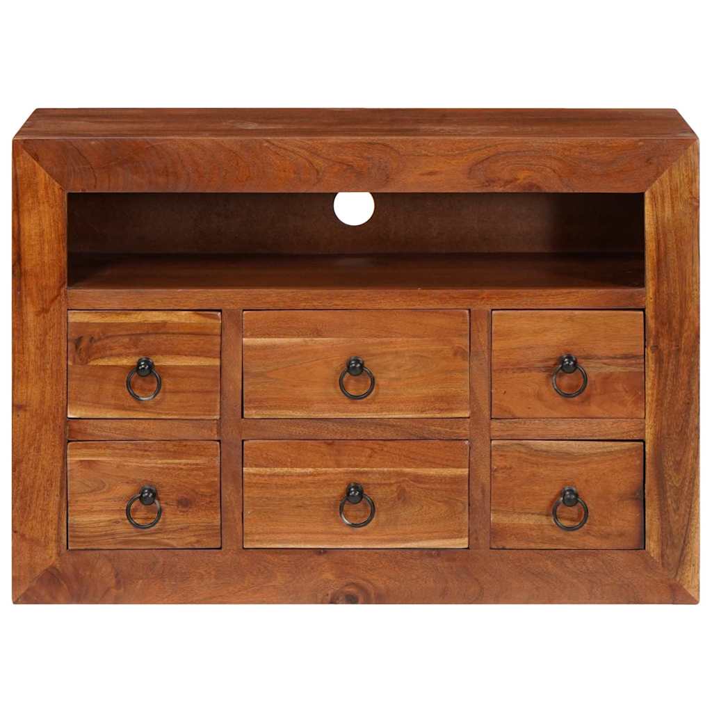 Buffet avec tiroir Marron 80 x 30 x 55 cm Bois d'acacia massif - XIOS